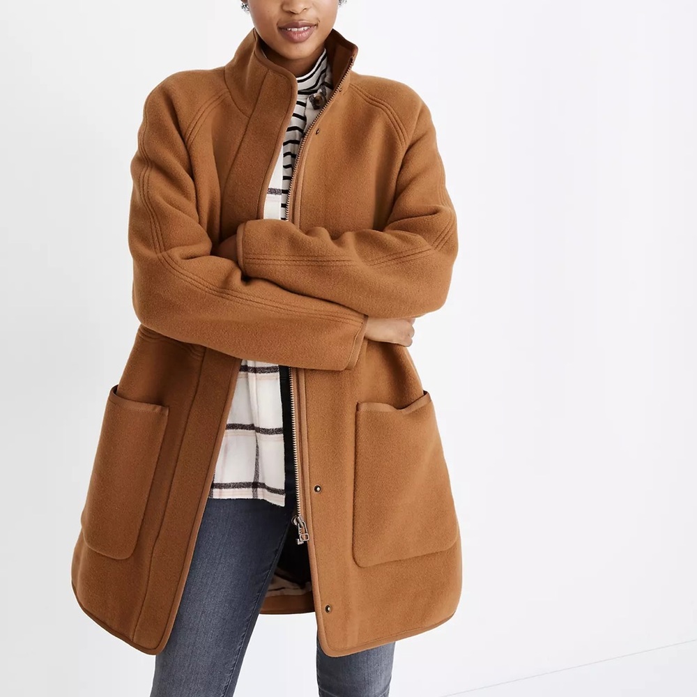 Size M Madewell Camel Estate Cocoon Coat